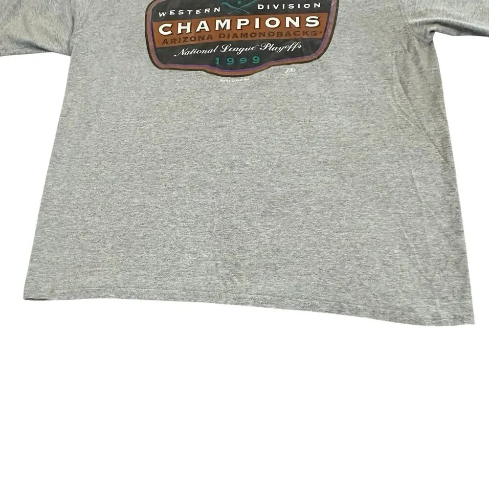 Vintage  Arizona Diamondbacks Western Division Champions T-Shirt Men XL 1999 - Picture 5 of 11
